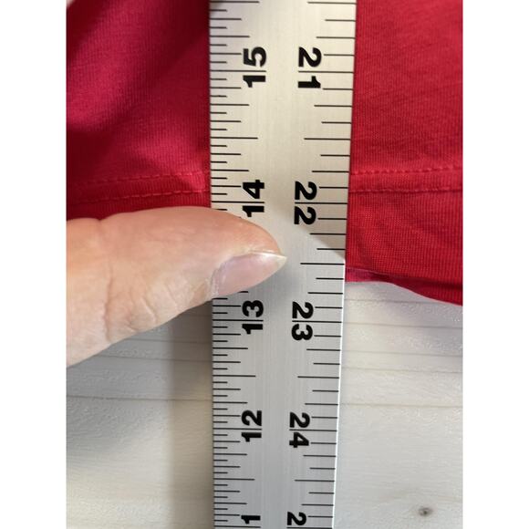 Rachel Zoe Shirt Womens Small Red Cutout Crewneck 100% Cotton Short Sleeve Tee - Picture 4 of 9